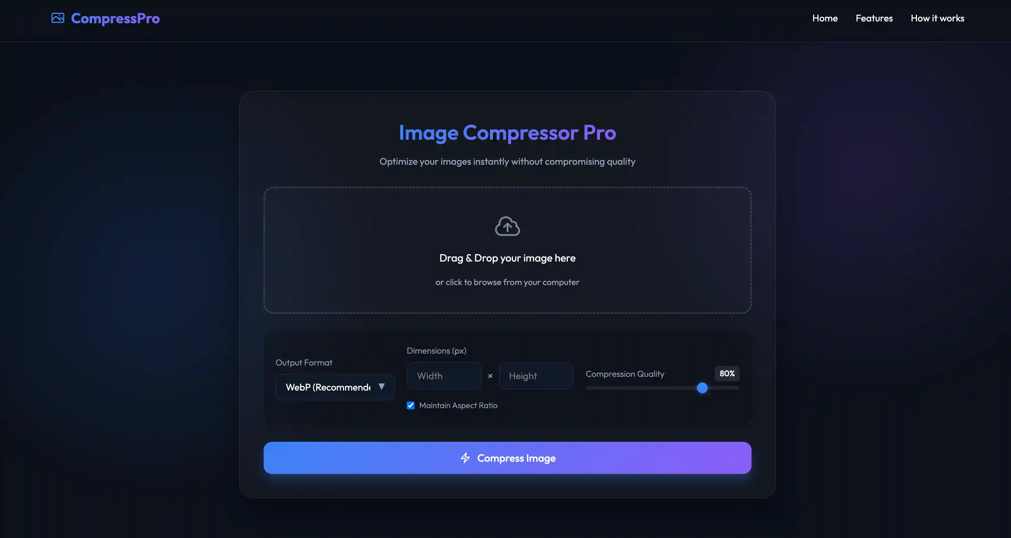Image Compressor Tool